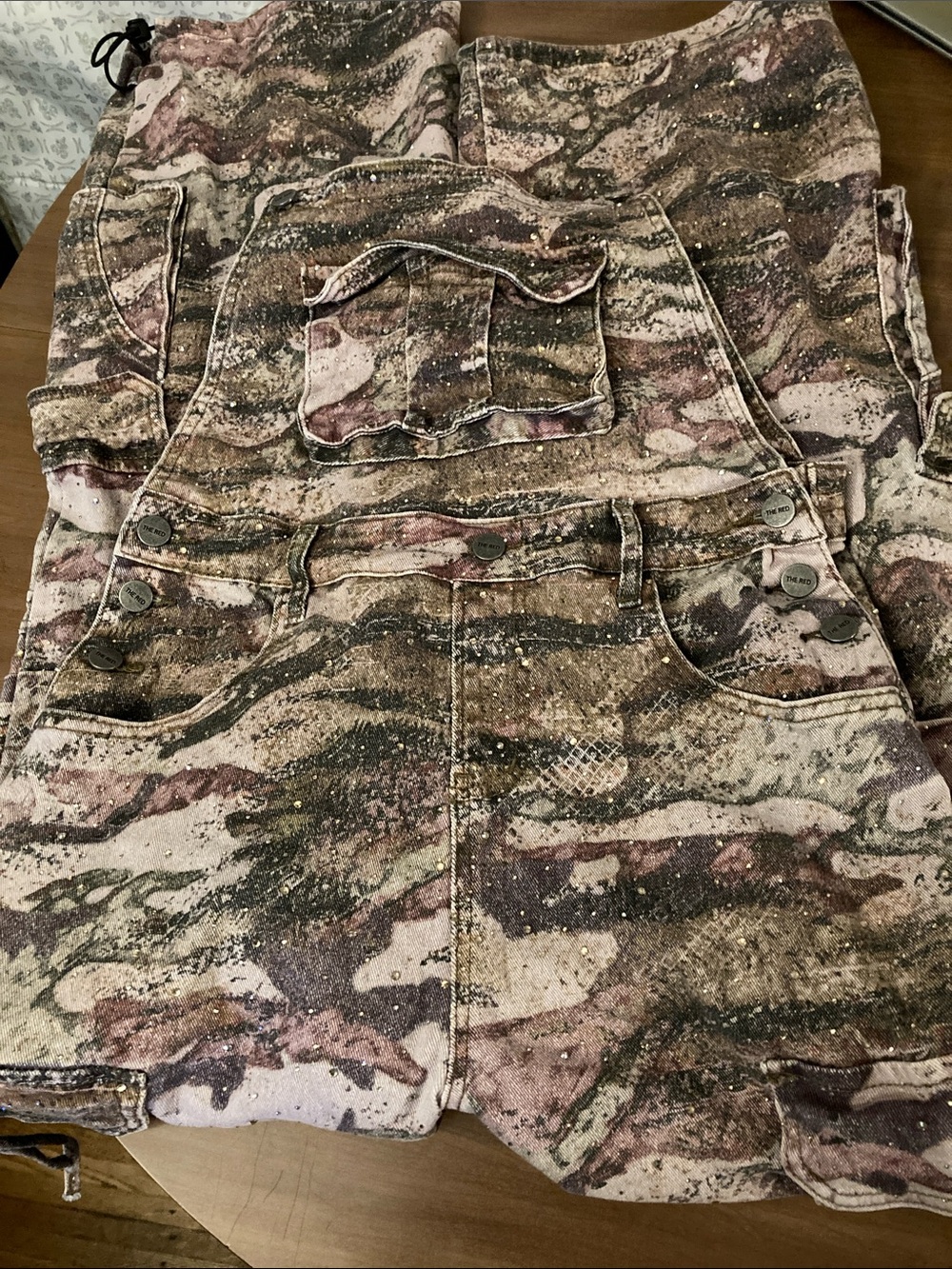 Womens Multi-Color Printed Short Overalls Jumpsuit
